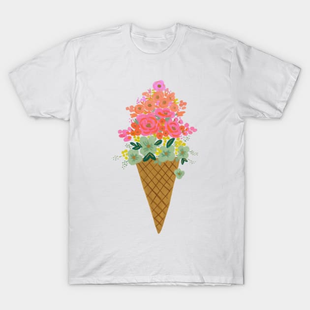 Ice cream flower T-Shirt by ghjura